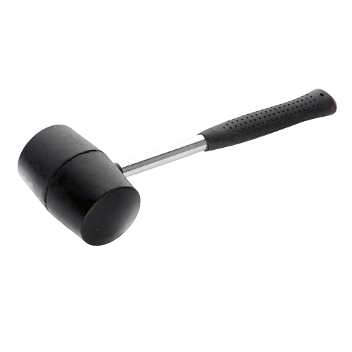 Киянка гумова 450гр d65мм чорний з металевою ручкою СИЛА Житомир - изображение 1