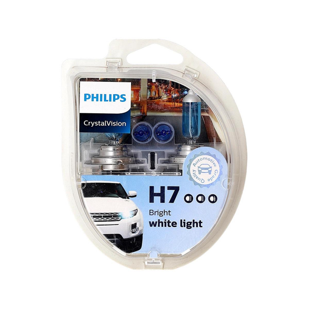 Комплект галогенових ламп PHILIPS H7 12972CVSP CrystalVision + W5W 4300K 55W 12V PX26d (2 шт) Харьков - изображение 1