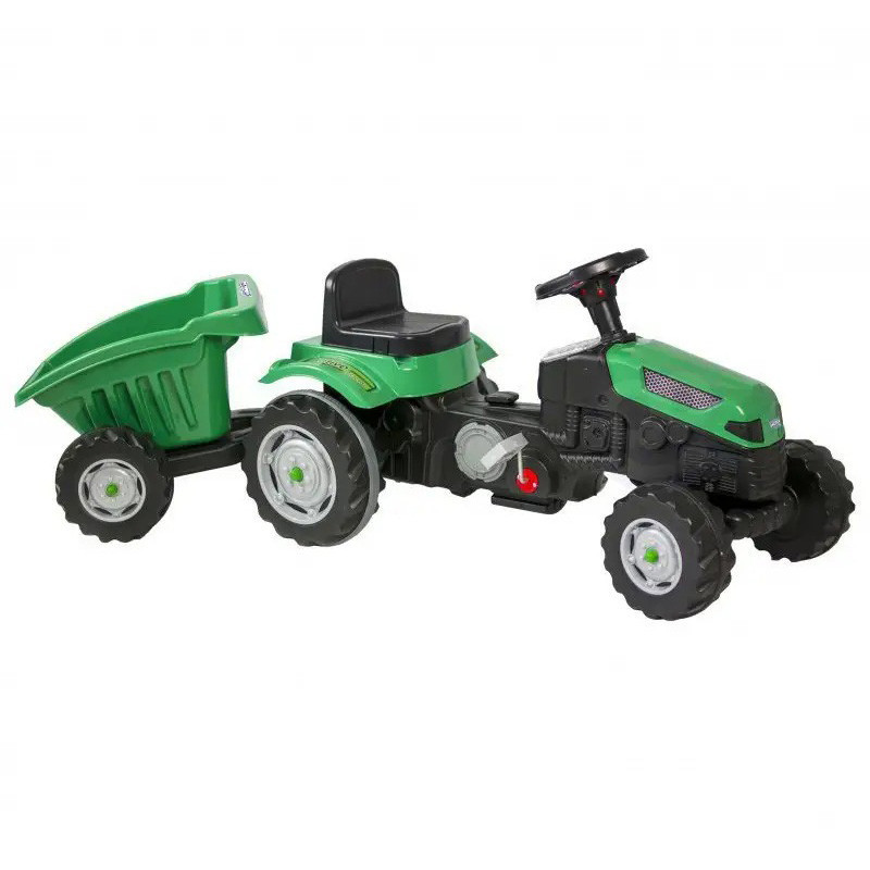 Дитячий педальний трактор з причепом Woopie MAX 28286 на педалях для дітей Київ - фото 1