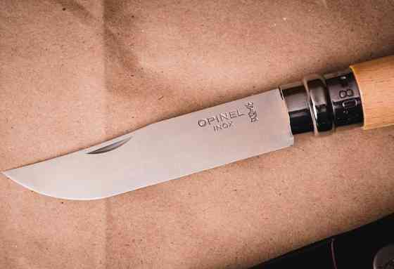 Складаний Ніж з чохлом в пеналі Opinel "Inox Natural" No.8 (001089) Нержавіюча сталь Нововолинськ