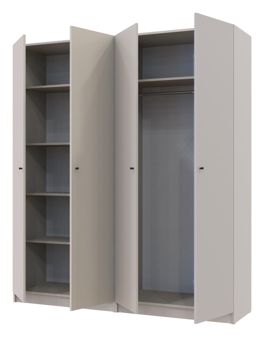 Комплект шкафов для одежды с полками Doros Промо (2 шт.) 180х48х204 см Кашемир (DRS-011466) Днепр - изображение 3