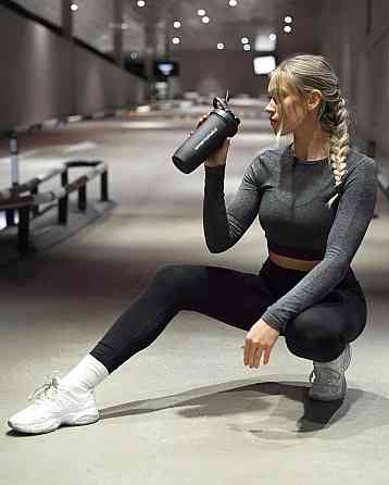 Шейкер спортивний SmartShake металевий Reforce Stainless Steel 30oz/900ml Black Луцк