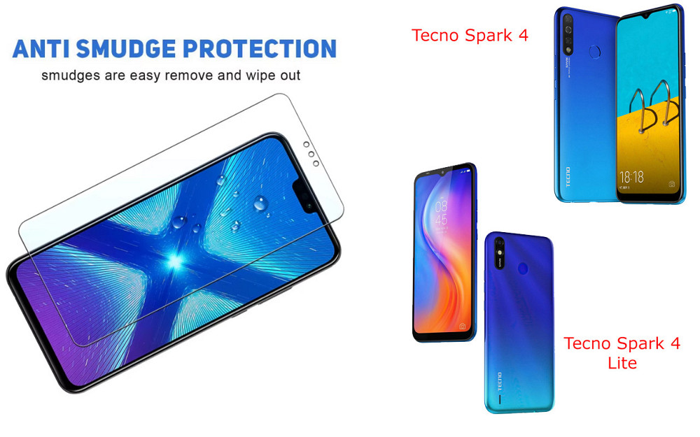 Защитное стекло NeoGlass для Tecno Spark 4 (KC2), Spark 4 Lite (BB4k) – ультрапрозрачное и устойчивое Киев - изображение 3