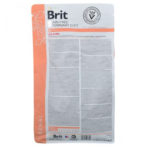 Корм сухий Brit Grain Free VetDiet Cat Renal для котів з захворюванням нирок з яйцем та горохом 2 кг Київ - фото 5