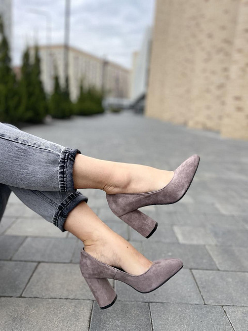 Nivelle Туфлі жіночі NIVELLE капучино натуральна замша 38р. 40р. каблук 9 см (1592/8051-8045) Коломия - фото 10