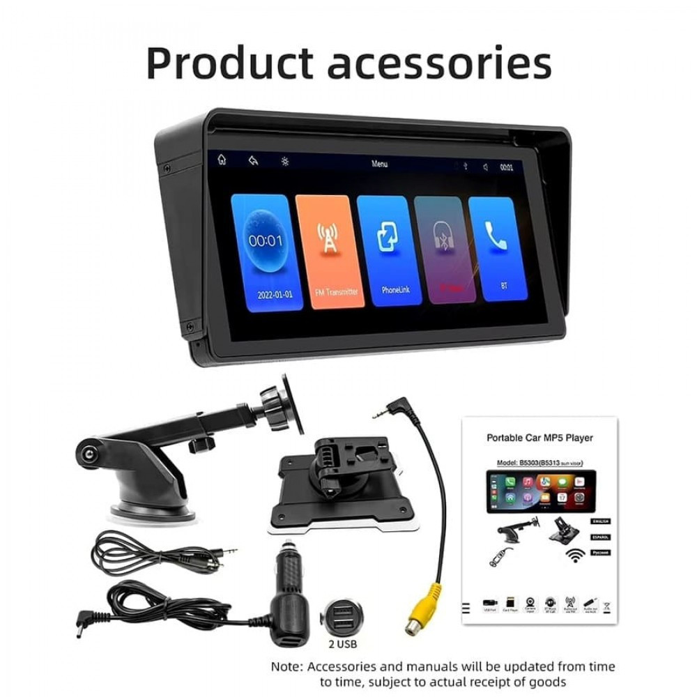 Автомобильный мультимедиа монитоp 7'' MT-744 Auto CarPlay Bluetooth FM Киев - изображение 3