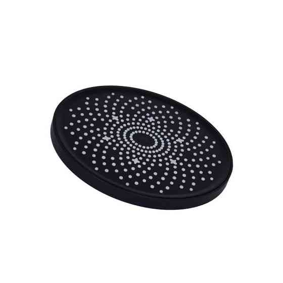 Лейка для верхнего душа пластик Qtap Hlavova D 230 мм круглая QTHLA107BLM45788 Black Matt Харьков