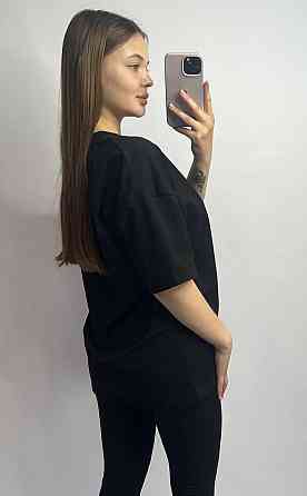 Базовая футболка оверсайз Черный M/L Харьков