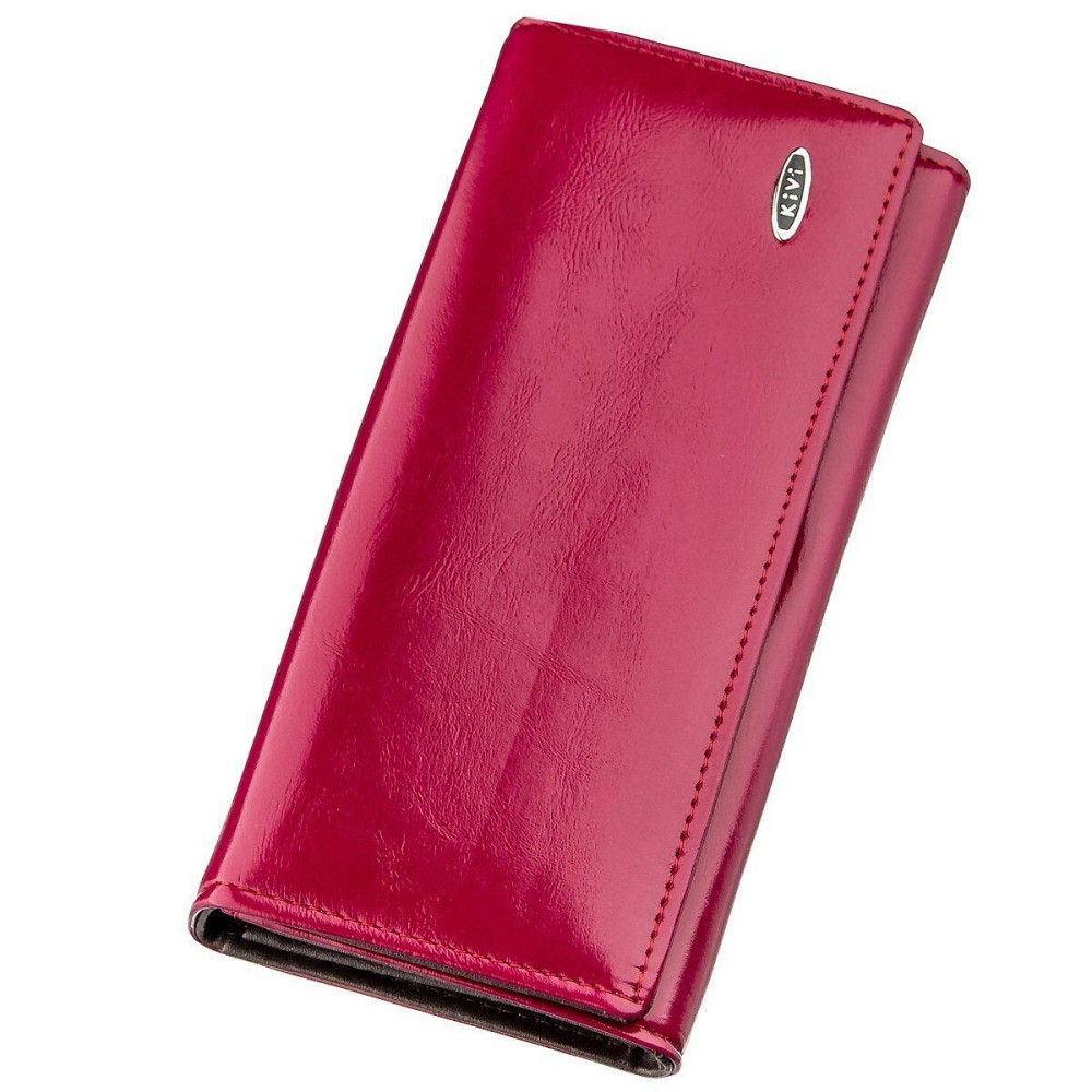 Кошелек женский из экокожи гладкий KIVI 19078 Малиновый Киев - изображение 5