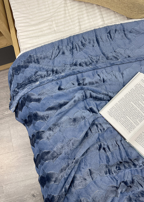 Плед-покривало 200х230 см (+-5см) Синій (87-250) Київ - фото 7