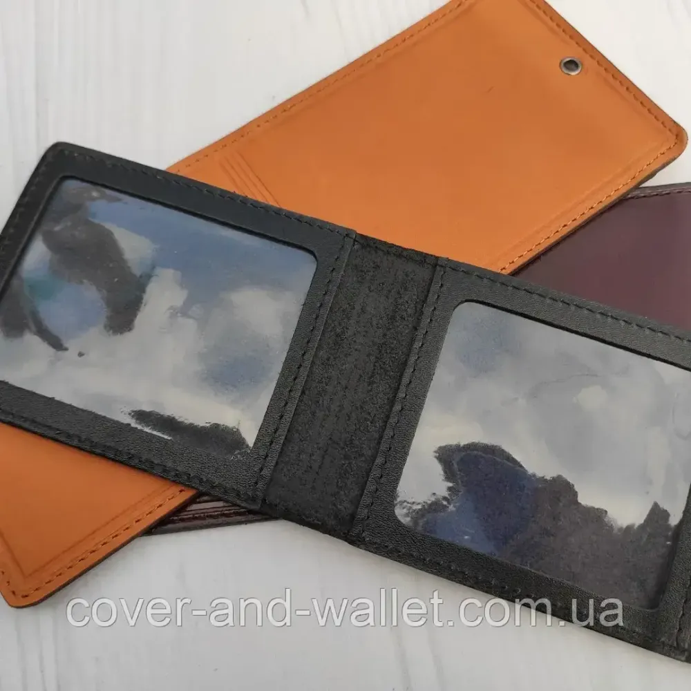 Універсальна обкладинка з гладкої глянсової шкіри "Посвідчення Україна" Київ - фото 6