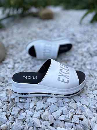 teona Шльопанці жіночі TEONA 132 білі (літо, шкіра натуральна) (4105) Коломия