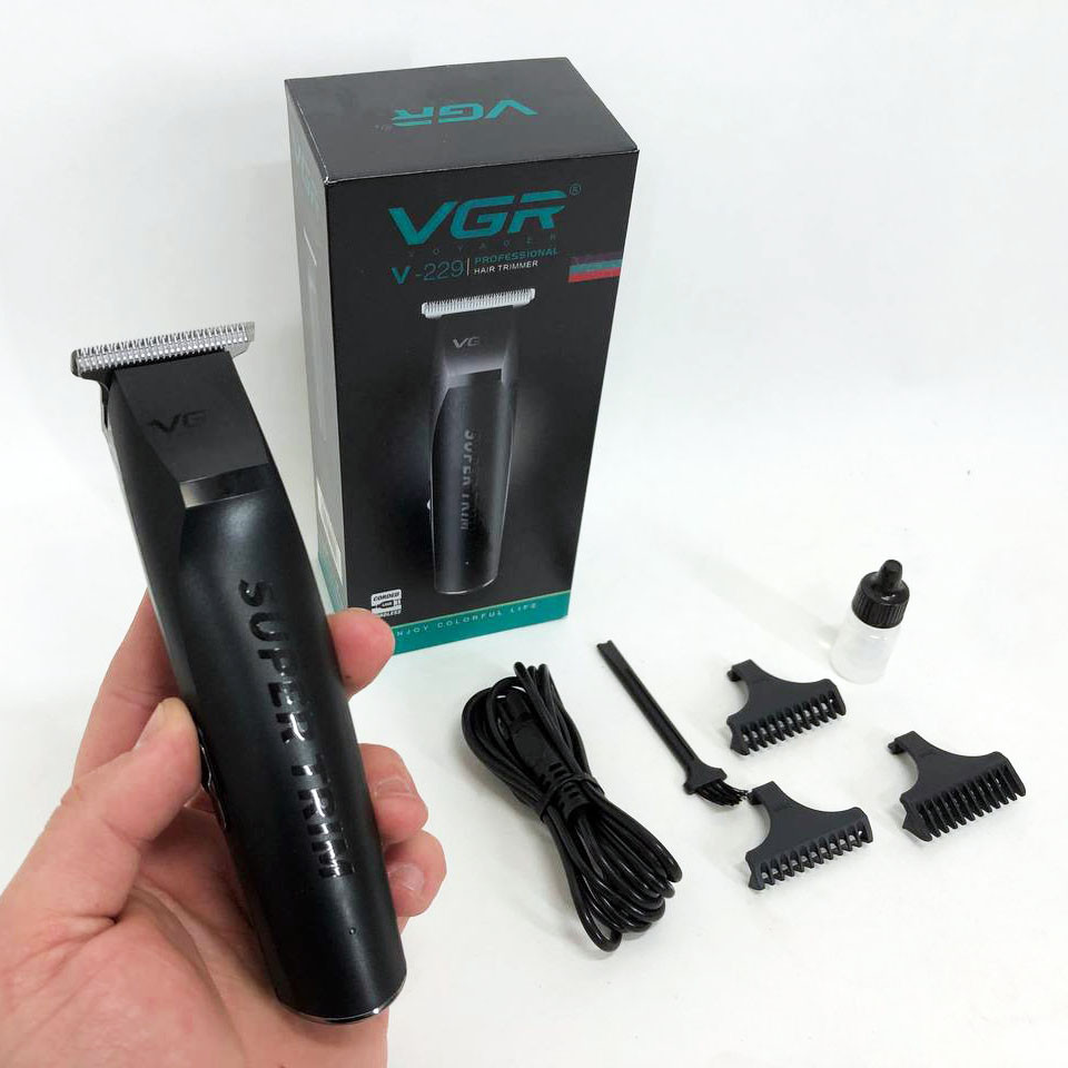 Водонепроникний тример для стрижки VGR, Тример для скронь Машинка стрижки з безліччю насадок TO-78 Львів - фото 9