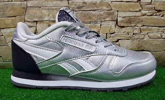 Женские кроссовки Reebok Classic Leather,Silver Metallic  р.37(24,3)см Киев