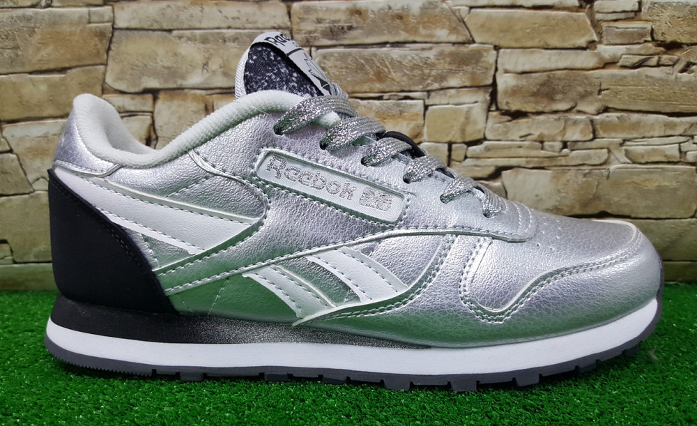 Женские кроссовки Reebok Classic Leather,Silver Metallic  р.37(24,3)см Киев - изображение 4