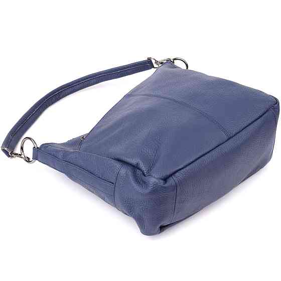 Сумка для женщин на два отделения из натуральной кожи Vintage 23013 Синий Киев