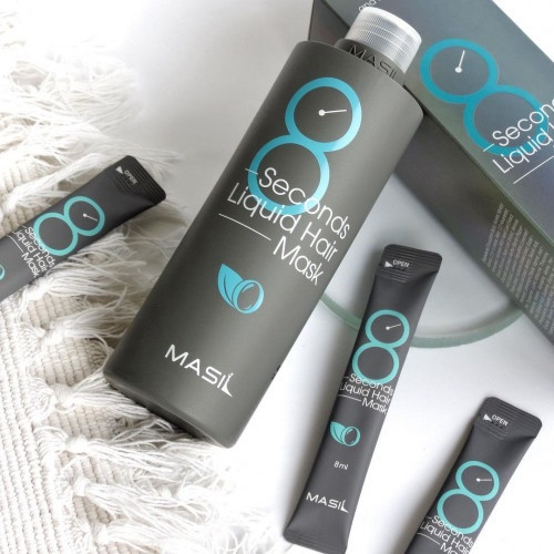 Маска для професійного відновлення пошкодженого волосся 8 seconds salon liquid hair mask Masil 100 мл Київ - фото 1