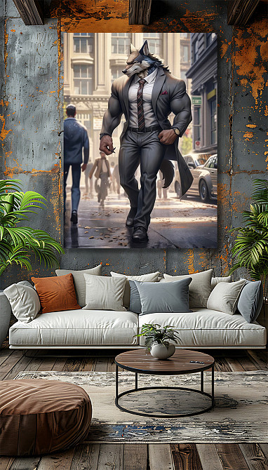 Картина Холсті в спортзал  Вовк  KLM_11 60х90 см Киев - изображение 3