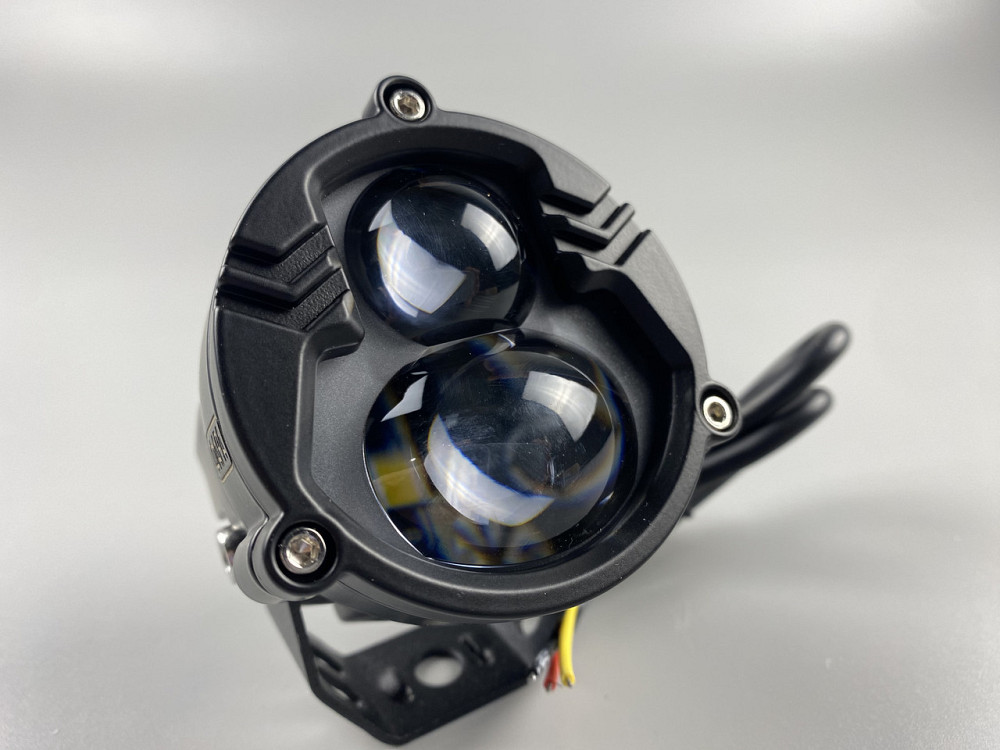 Світлодіодна LED-фара автомобіля ближний + дальній 30 W білий + бурштиновий IP67, LED-фара робочого світла Мукачево - фото 1