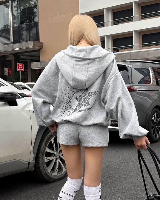 Женский стильный повседневный костюм тройка двухнитка Серый Одесса - изображение 3