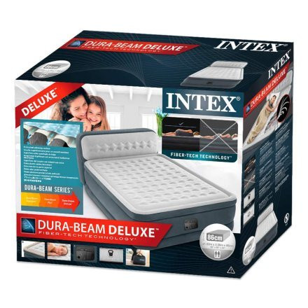 Двоспальне надувне ліжко зі спинкою Intex 236 x 152 x 86 см Київ - фото 4