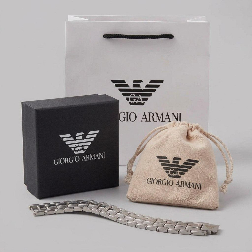 Чоловічий срібний браслет на руку Armani (20111) Київ - фото 7