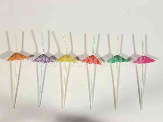 Трубочка для напоїв з гофрою "Парасолька" 50шт Харків