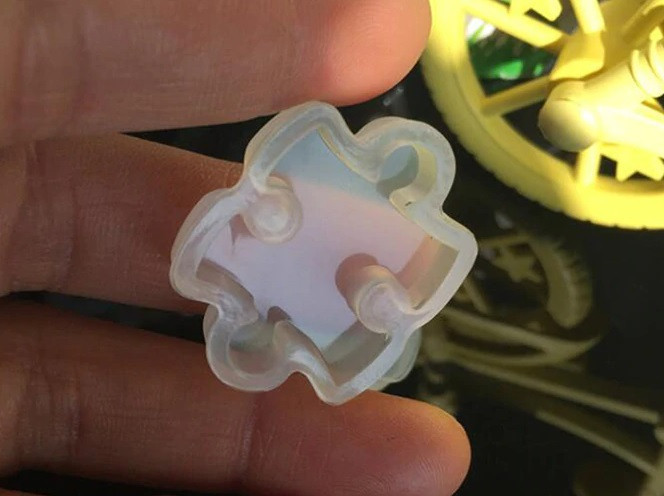 Молд з силікону Пазли 4 штуки сірий Київ - фото 7