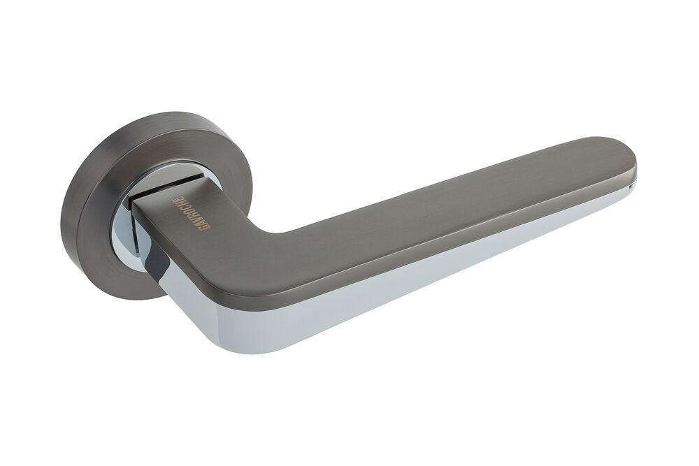 Ручки дверні Gavroche PALLADIUM  MBN/CP  графіт/ хром Київ - фото 2