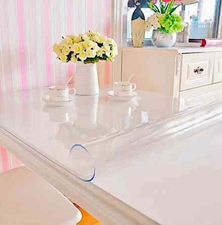 М'яке скло Прозора силіконова скатертина на стіл Soft Glass Захист для меблів 1.0х1.7м (товщина 1.5 мм) Вінниця