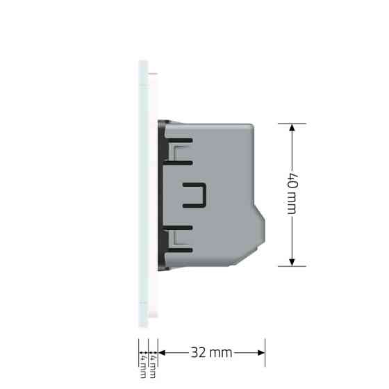 LIVOLO Розумний сенсорний ЕС вимикач 1 сенсор Livolo білий скло (VL-M7FC1Z2-2WP) Коломия