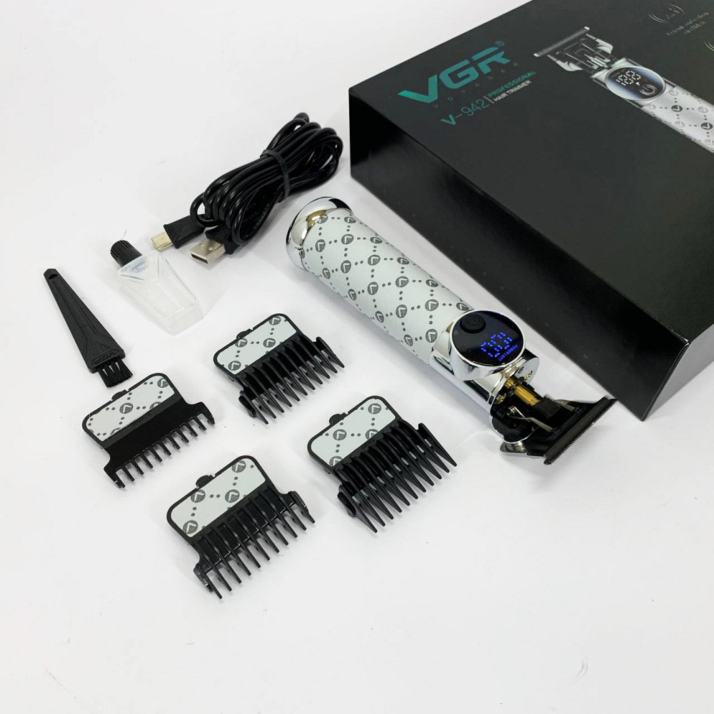 Бритва тример для бороди, Електробритва для стрижки голови Машинка окантувальна професійна бороди FX-41 Київ - фото 4