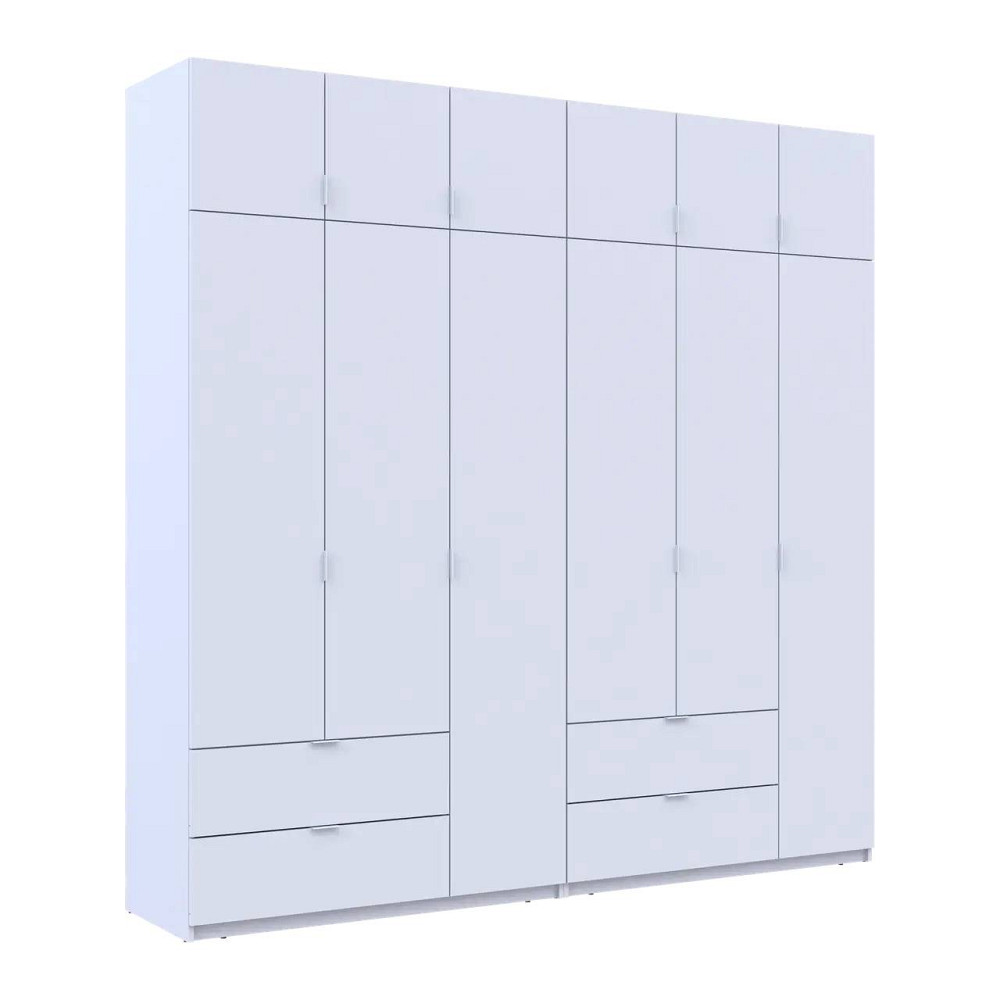 Шафа для одягу Doros Лукас Білий 3+3 ДСП 240х50х240 DRS-011683 (42005106) Львів - фото 6