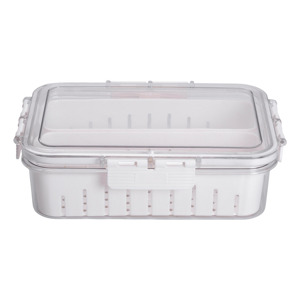 Контейнер для еды с 2 отсеками 23.5х17х7 см судок для еды пластиковый 1.4 л Белый HP-27-11 Киев - изображение 2