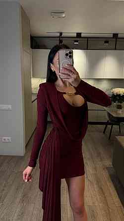 Жіноча романтична святкова мініплаття олія кора Бордо, 42/44 Одеса