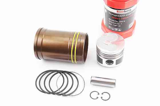 Поршнева R180NM к-кт, поршень 80mm STD (форкамера "Підкова") +гільза +манжети, тефлонове покриття Бершадь