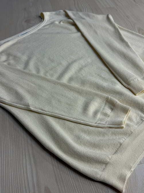 Джемпер жіночий ACCORDDREAM 9377 тонкий светр однотонний базовий, молочний, one size Київ - фото 14