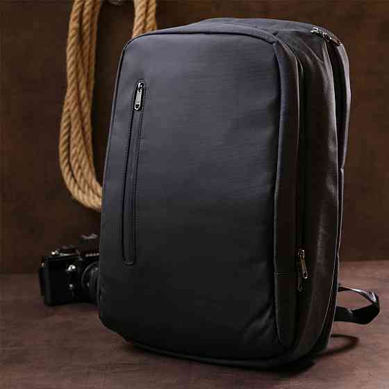 Добротний чоловічий рюкзак із текстилю Vintage 20490 Чорний Київ