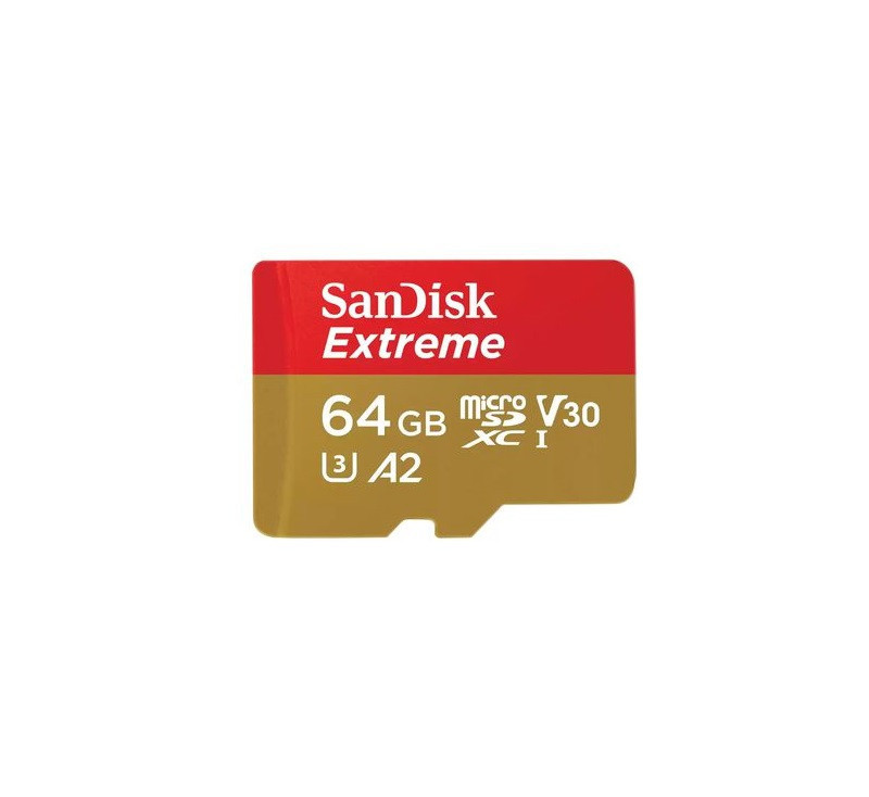 Карта памяти microSDXC (UHS-1 U3) SanDisk Extreme For Action Cams and Drones A2 64Gb class 10 V30 (R170MB/s,W80MB/s) (adapter) Киев - изображение 4