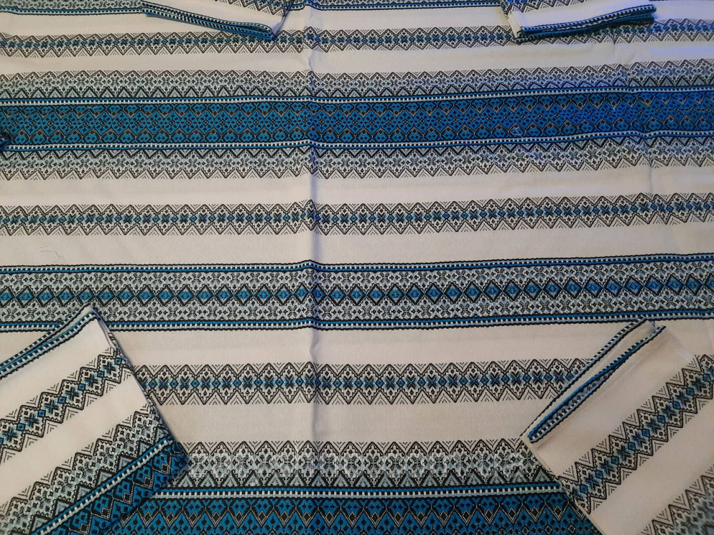 Вышитая скатерть синяя с салфетками Киев - изображение 7