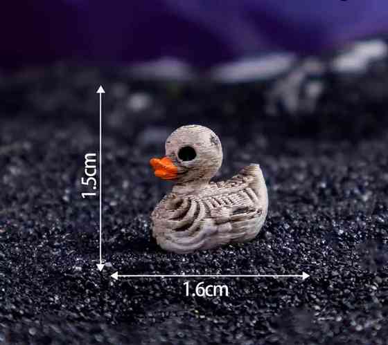 Мини фигурки утка скелет 5 шт 1.6 см, декоративные миниатюры для декора и рукоделия Киев