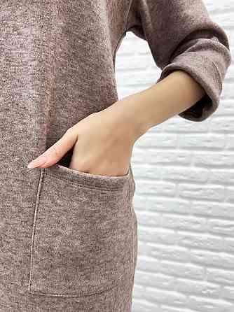 Тепла сукня з двосторонньої ангори "Debra" оптом | Батал Київ