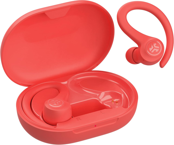 Бездротові спортивні навушники JLab Go Air Sport+ Bluetooth, IP55, 35+ год, Be Aware, Google Fast Pair, коралові Київ