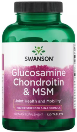 Комплекс для суглобів Swanson Glucosamine Chondroitin & Msm Higher Strength 120 табл Київ