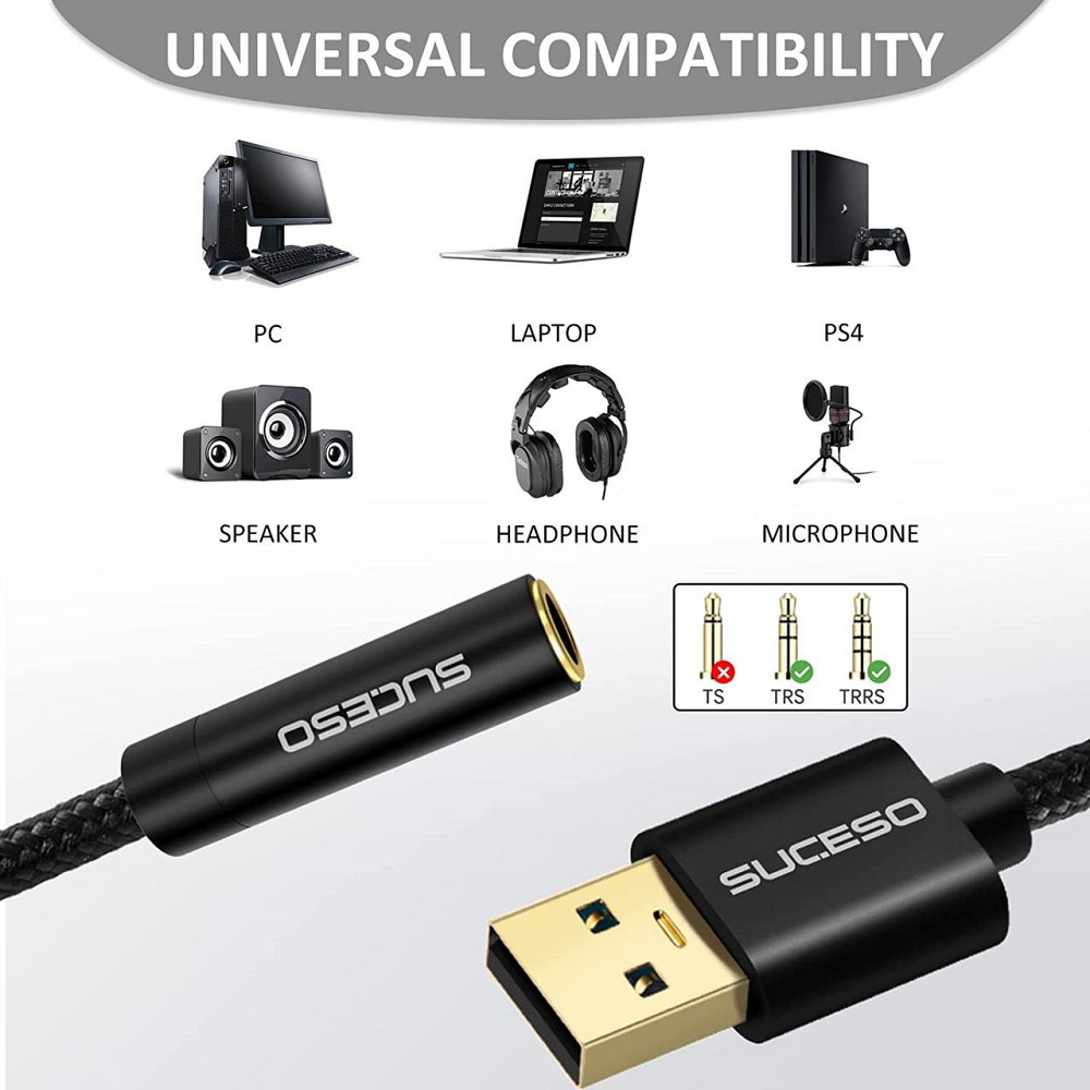 СТОК Аудиоадаптер USB  2.0 SUCESO Киев - изображение 2