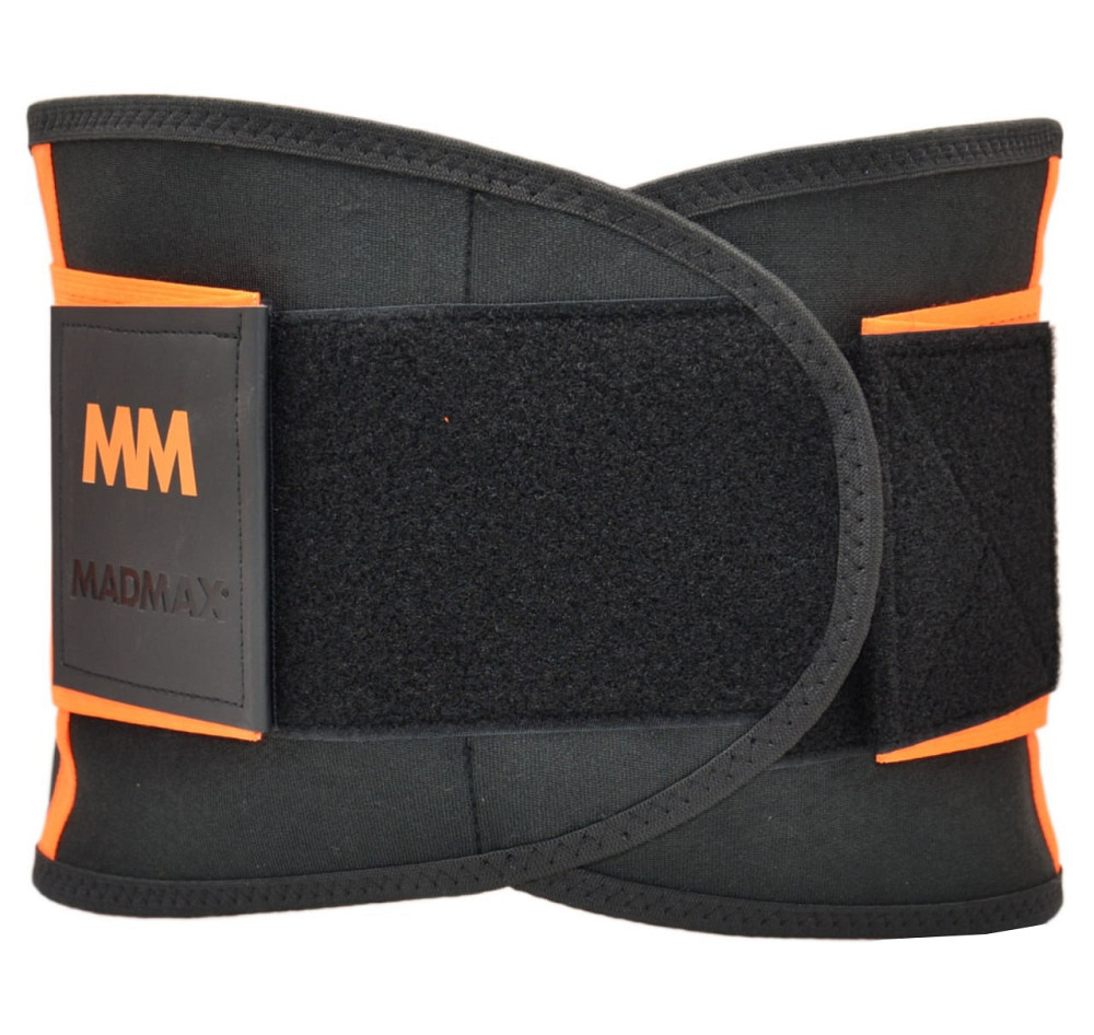 Пояс компресійний для і підтримки спини неопреновий MadMax MFA-277 Slimming belt   Black/neon orange розмір S Київ - фото 7