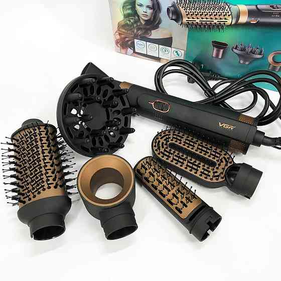Фен для сушіння волосся з насадкою VGR V-491, Фен стайлер, Фен-браш для укладання DW-72 Івано-Франківськ
