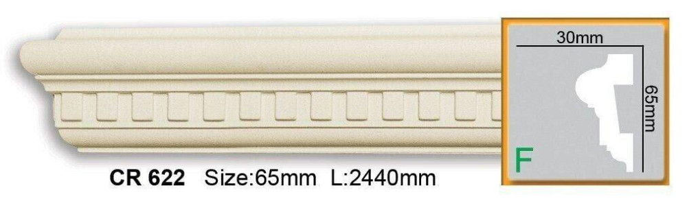 Молдинг полиуретановый с орнаментом Gaudi Decor CR 622 Днепр - изображение 1