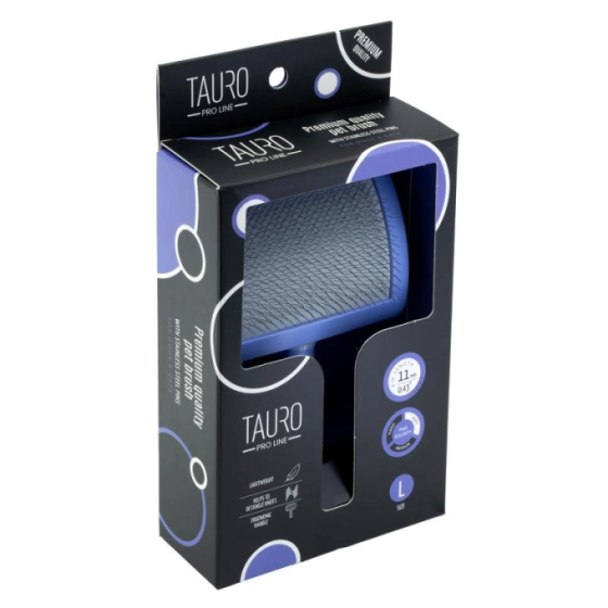 Tauro Pro Line Royal Щітка пластикова тонкі та м'які зубчики з нержавіючої сталі 11 мм, фіолетова, велика 17,5 x 10,6 x 6,2 см Київ