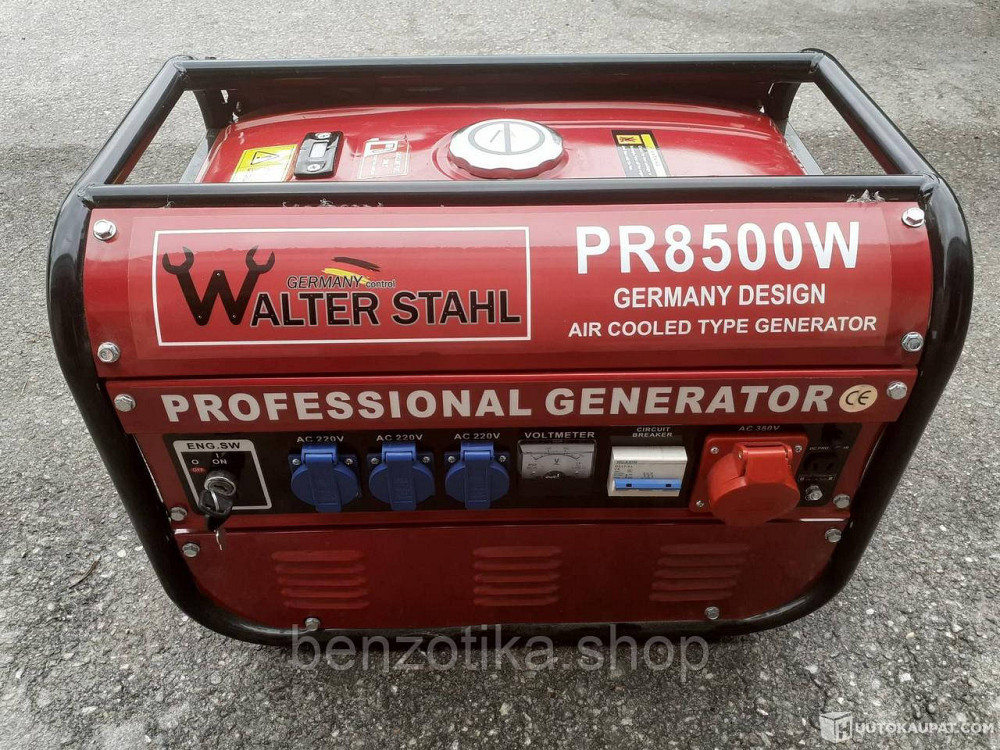 Генератор бензиновий Walter stahl PR8500W 3-фазний, 3,5 кВт Германський бензогенератор Київ - фото 1